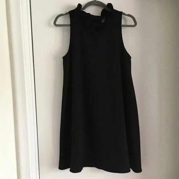 NWT Tuckernuck black ruffle neck Blythe dress S - Picture 5 of 15